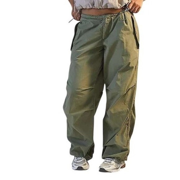 Iets Frans Pants - Urban Outfitters Iets Frans Baggy Tech Pants Green Streetwear Utility Size Small